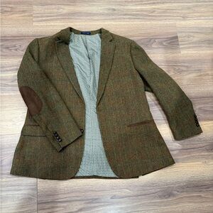 Olive Brown Blazer with Elbow Patches